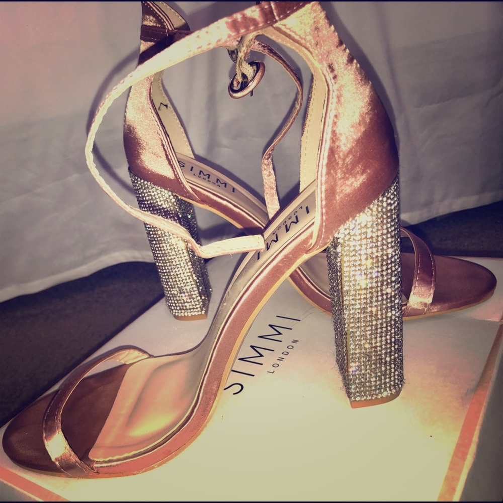 Blush Satin Heels
